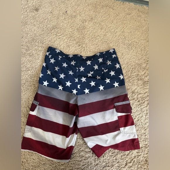 Tony Hawk Red and White Cargo Shorts - Picture 3 of 3